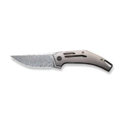 WEKNIFE Speedliner Flipper Knife Gray Titanium Handle (3.39" Hakkapella Damasteel Blade) WE22045C-DS1 -We Knife weknife speedliner flipper knife gray titanium handle 339 hakkapella damasteel blade we22045c ds1 394683