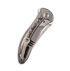 WEKNIFE Synergy2 Flipper Knife Titanium Handle With Carbon Fiber Inlay (3.49" M390 Blade) 912CF-A -We Knife weknife synergy2 flipper knife titanium handle with carbon fiber inlay 349 m390 blade 912cf a 549885