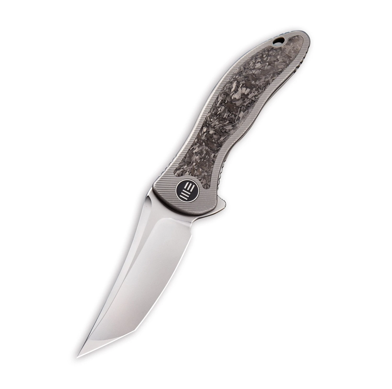 WEKNIFE Synergy2 Flipper Knife Titanium Handle With Carbon Fiber Inlay (3.49" M390 Blade) 912CF-B 4 WEKNIFE Synergy2 Flipper Knife Titanium Handle With Carbon Fiber Inlay (3.49" M390 Blade) 912CF-B - Image 2