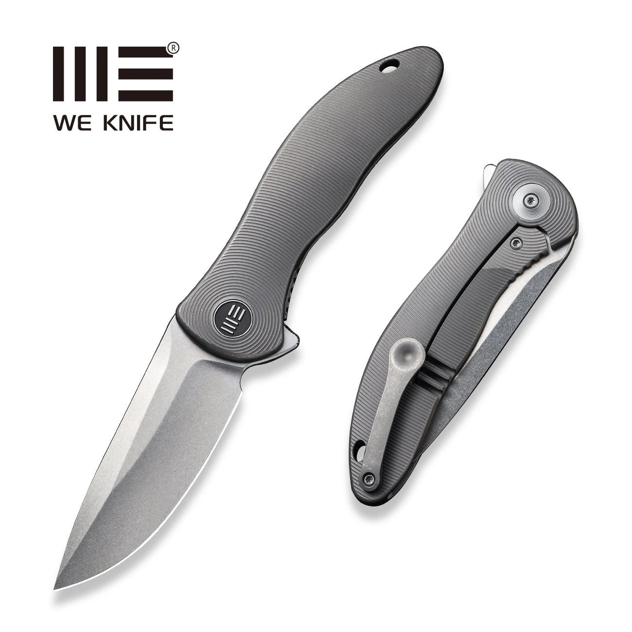 WEKNIFE Synergy2v2 Flipper Knife Titanium Handle (3.49" CPM 20CV Blade) WE18046D-1 3 WEKNIFE Synergy2v2 Flipper Knife Titanium Handle (3.49" CPM 20CV Blade) WE18046D-1