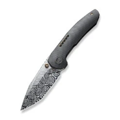 WEKNIFE Trogon Thumb Stud Knife Titanium Handle (3.2" Damasteel Blade) WE22002B-DS1 -We Knife weknife trogon thumb stud knife titanium handle 32 damasteel blade we22002b ds1 450703