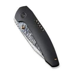 WEKNIFE Trogon Thumb Stud Knife Titanium Handle (3.2" Damasteel Blade) WE22002B-DS1 -We Knife weknife trogon thumb stud knife titanium handle 32 damasteel blade we22002b ds1 866891