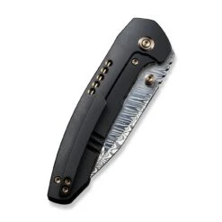 WEKNIFE Trogon Thumb Stud Knife Titanium Handle (3.2" Damasteel Blade) WE22002B-DS1 -We Knife weknife trogon thumb stud knife titanium handle 32 damasteel blade we22002b ds1 986395