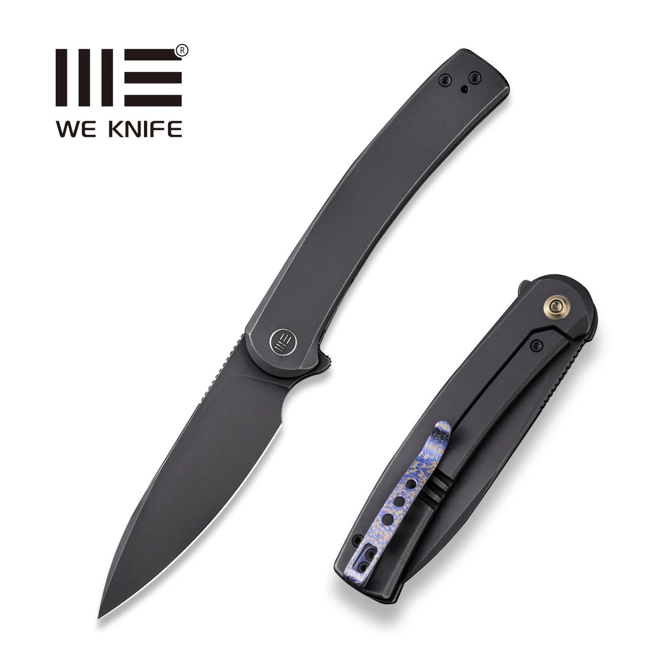 WEKNIFE Upshot Flipper Knife Titanium Handle (3.47" CPM 20CV Blade) 2102B 3 WEKNIFE Upshot Flipper Knife Titanium Handle (3.47" CPM 20CV Blade) 2102B
