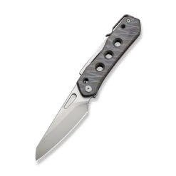 WEKNIFE Vision R Manual Thumb Knife Titanium Handle (3.54" CPM 20CV Blade) WE21031-6 -We Knife weknife vision r manual thumb knife tiger stripe pattern flamed titanium handle 354 silver bead blasted cpm 20cv blade we21031 6 735994