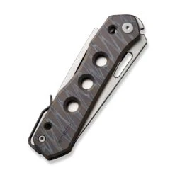 WEKNIFE Vision R Manual Thumb Knife Titanium Handle (3.54" CPM 20CV Blade) WE21031-6 -We Knife weknife vision r manual thumb knife tiger stripe pattern flamed titanium handle 354 silver bead blasted cpm 20cv blade we21031 6 737538