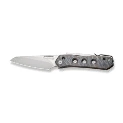 WEKNIFE Vision R Manual Thumb Knife Titanium Handle (3.54" CPM 20CV Blade) WE21031-6 -We Knife weknife vision r manual thumb knife tiger stripe pattern flamed titanium handle 354 silver bead blasted cpm 20cv blade we21031 6 746359