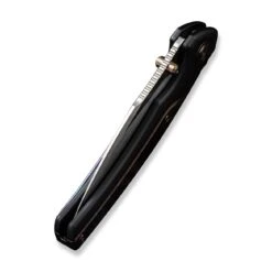 WEKNIFE Ziffius Flipper & Thumb Stud & Button Lock Knife Titanium Handle (3.7" CPM 20CV Blade) WE22024D-2 -We Knife weknife ziffius button lock knife black titanium handle with flamed titanium integral spacer 37 hand rubbed satin cpm 20cv blade we22024d 2 845419