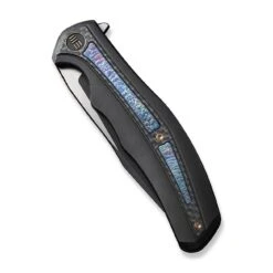 WEKNIFE Zonda Flipper Knife Titanium Handle With Carbon Fiber (4.05" CPM 20CV Blade) WE22016-1 16 WEKNIFE Zonda Flipper Knife Titanium Handle With Carbon Fiber (4.05" CPM 20CV Blade) WE22016-1 -We Knife weknife zonda flipper knife black titanium handle with twill carbon fiber flamed titanium inlay 405 black stonewashed cpm 20cv blade satin flat we22016 1 202729