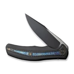 WEKNIFE Zonda Flipper Knife Titanium Handle With Carbon Fiber (4.05" CPM 20CV Blade) WE22016-1 15 WEKNIFE Zonda Flipper Knife Titanium Handle With Carbon Fiber (4.05" CPM 20CV Blade) WE22016-1 -We Knife weknife zonda flipper knife black titanium handle with twill carbon fiber flamed titanium inlay 405 black stonewashed cpm 20cv blade satin flat we22016 1 418307
