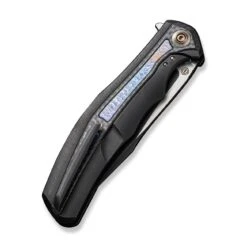 WEKNIFE Zonda Flipper Knife Titanium Handle With Carbon Fiber (4.05" CPM 20CV Blade) WE22016-1 17 WEKNIFE Zonda Flipper Knife Titanium Handle With Carbon Fiber (4.05" CPM 20CV Blade) WE22016-1 -We Knife weknife zonda flipper knife black titanium handle with twill carbon fiber flamed titanium inlay 405 black stonewashed cpm 20cv blade satin flat we22016 1 666338