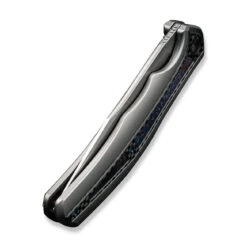 WEKNIFE Zonda Flipper Knife Titanium Handle With Carbon Fiber (4.05" CPM 20CV Blade) WE22016-2 19 WEKNIFE Zonda Flipper Knife Titanium Handle With Carbon Fiber (4.05" CPM 20CV Blade) WE22016-2 -We Knife weknife zonda flipper knife gray titanium handle with twill carbon fiber flamed titanium inlay 405 silver bead blasted cpm 20cv blade we22016 2 182813