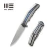 WEKNIFE Zonda Flipper Knife Titanium Handle With Carbon Fiber (4.05" CPM 20CV Blade) WE22016-2 2 WEKNIFE Zonda Flipper Knife Titanium Handle With Carbon Fiber (4.05" CPM 20CV Blade) WE22016-2 -We Knife weknife zonda flipper knife gray titanium handle with twill carbon fiber flamed titanium inlay 405 silver bead blasted cpm 20cv blade we22016 2 675411