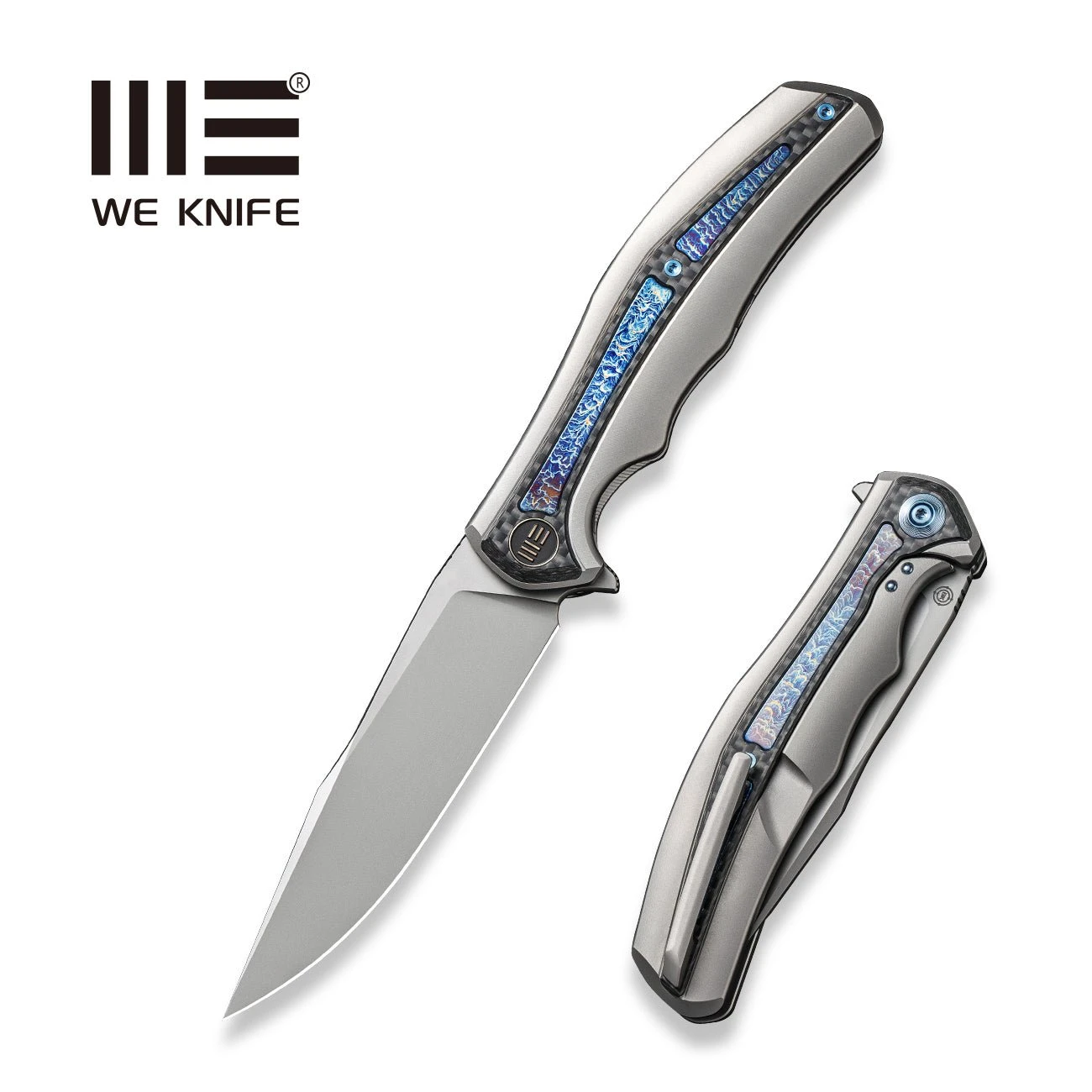 WEKNIFE Zonda Flipper Knife Titanium Handle With Carbon Fiber (4.05" CPM 20CV Blade) WE22016-2 3 WEKNIFE Zonda Flipper Knife Titanium Handle With Carbon Fiber (4.05" CPM 20CV Blade) WE22016-2